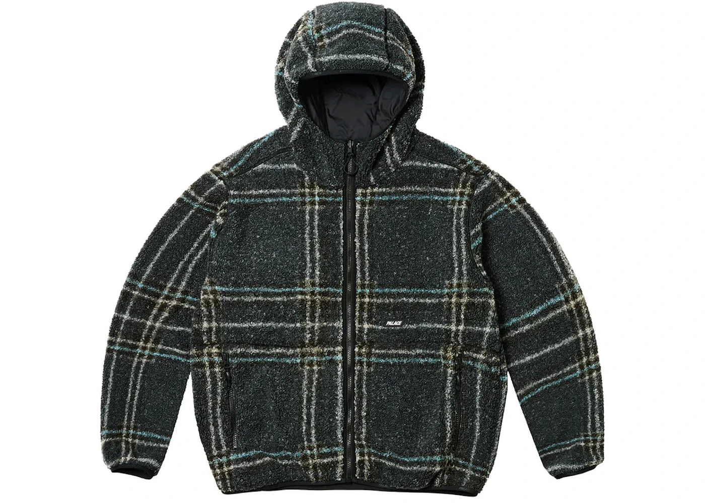 Palace Reversible Check Fleece Jacket Black