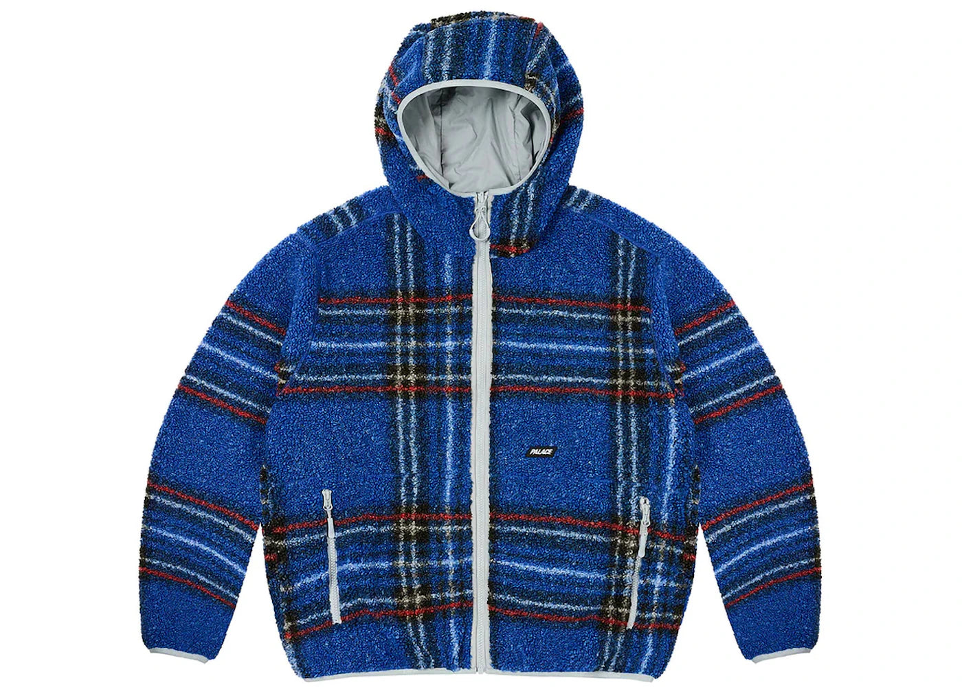 Palace Reversible Check Fleece Jacket Blue