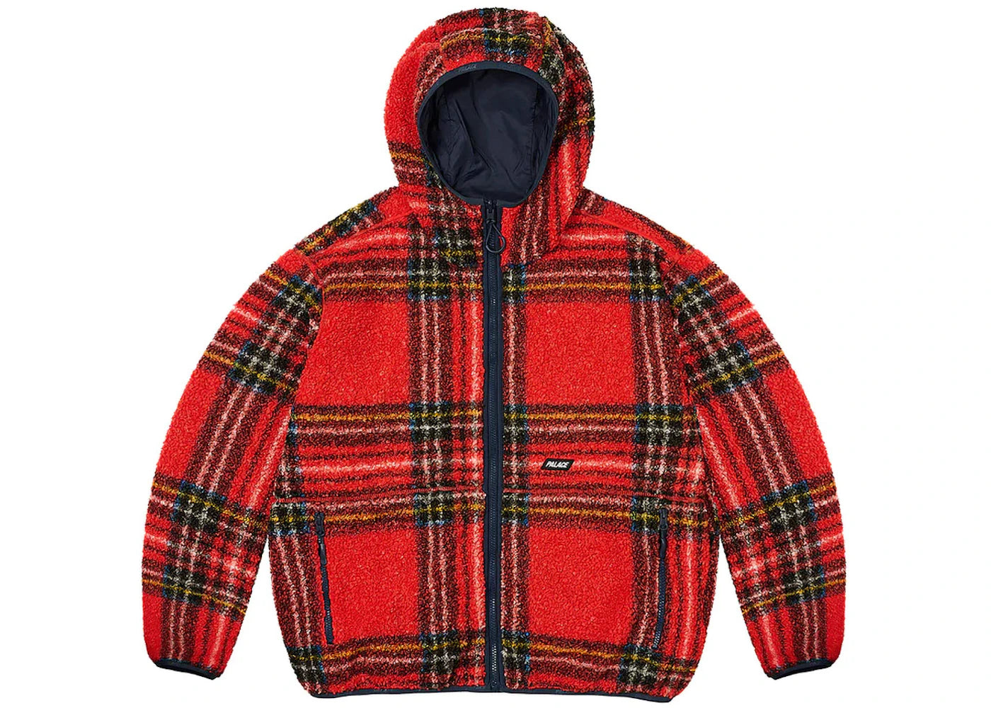 Palace Reversible Check Fleece Jacket Red