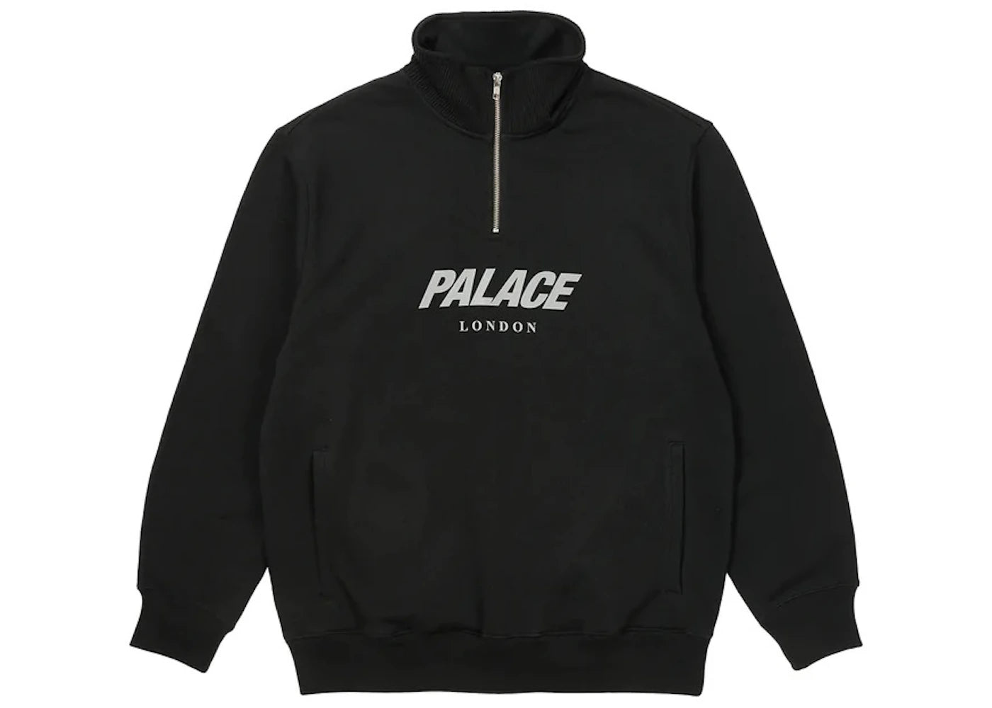 Palace Rib 1/4 Zip Funnel Black