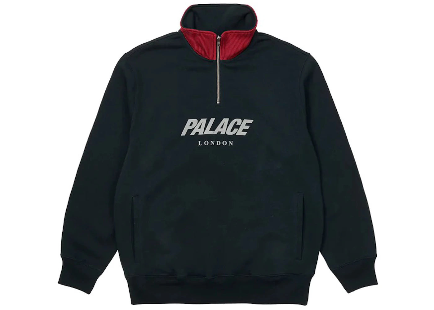 Palace Rib 1/4 Zip Funnel Navy