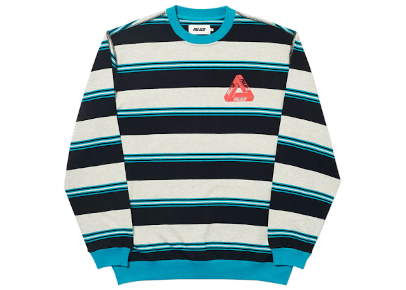 Palace Ribbed for Pleasure Crew Marl/Teal/Black