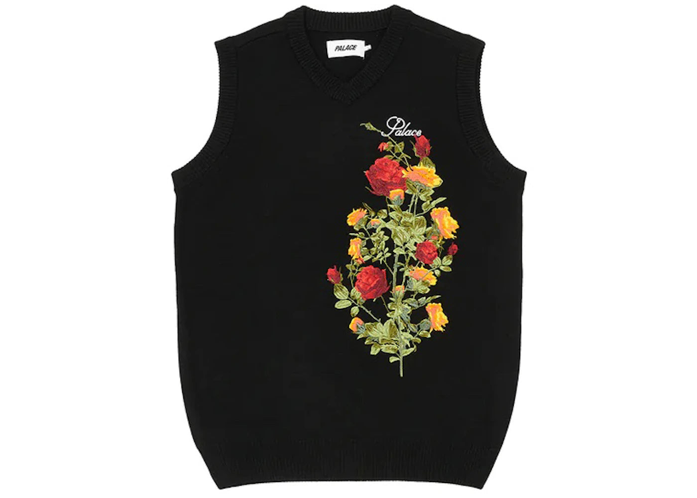 Palace Rose Knit Vest Black