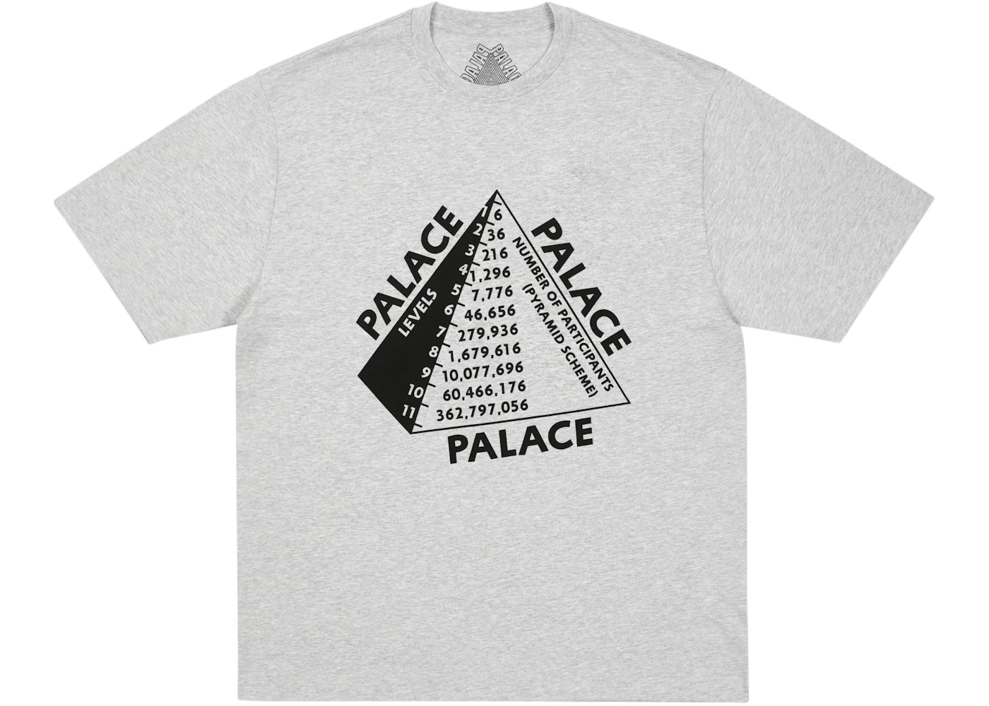 Palace Scheme T-Shirt Grey Marl