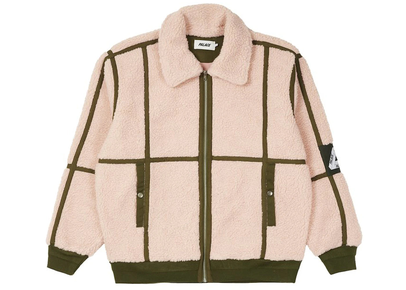 Palace Sherpa Flight Jacket Pink/Olive