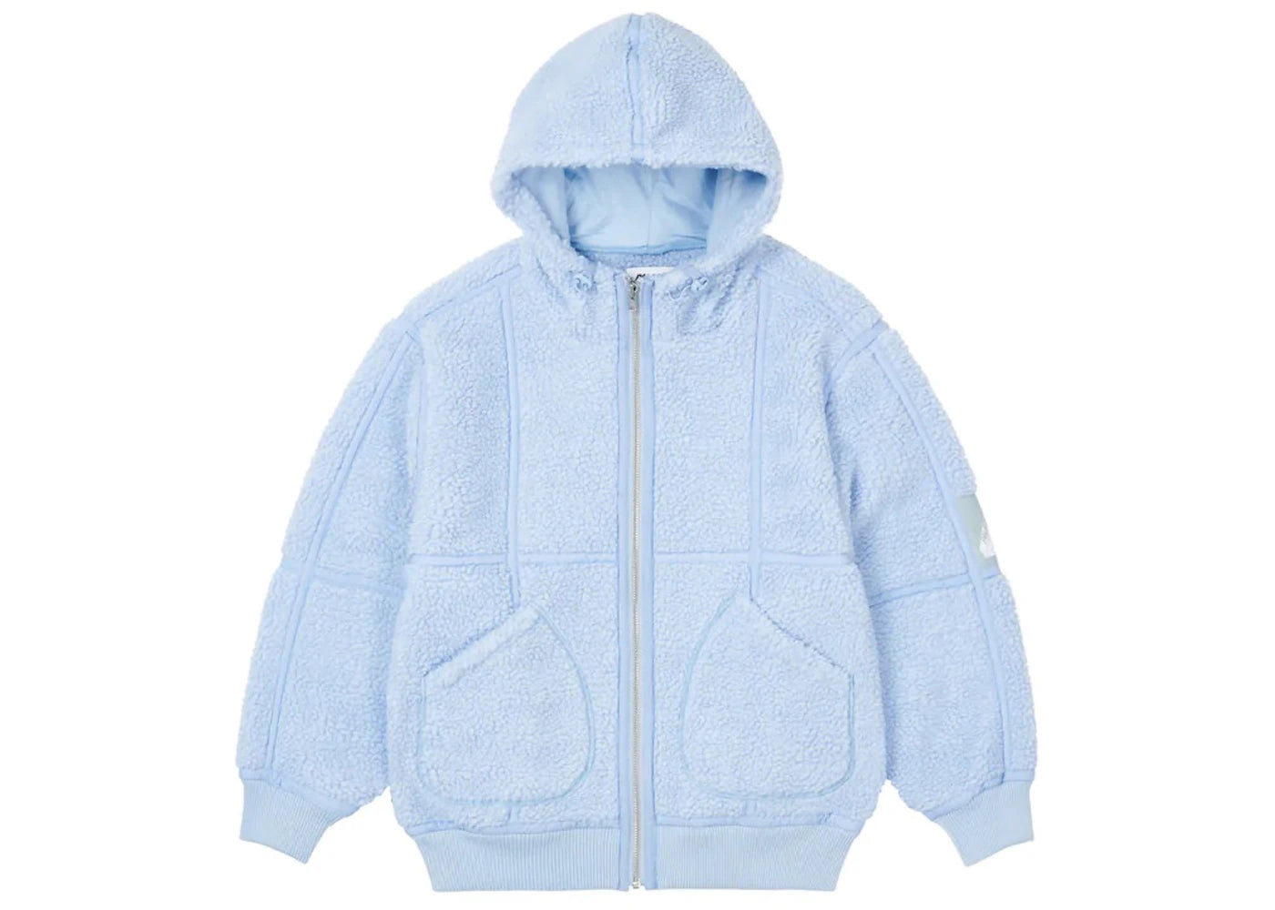 Palace Sherpa Hooded Jacket Light Blue