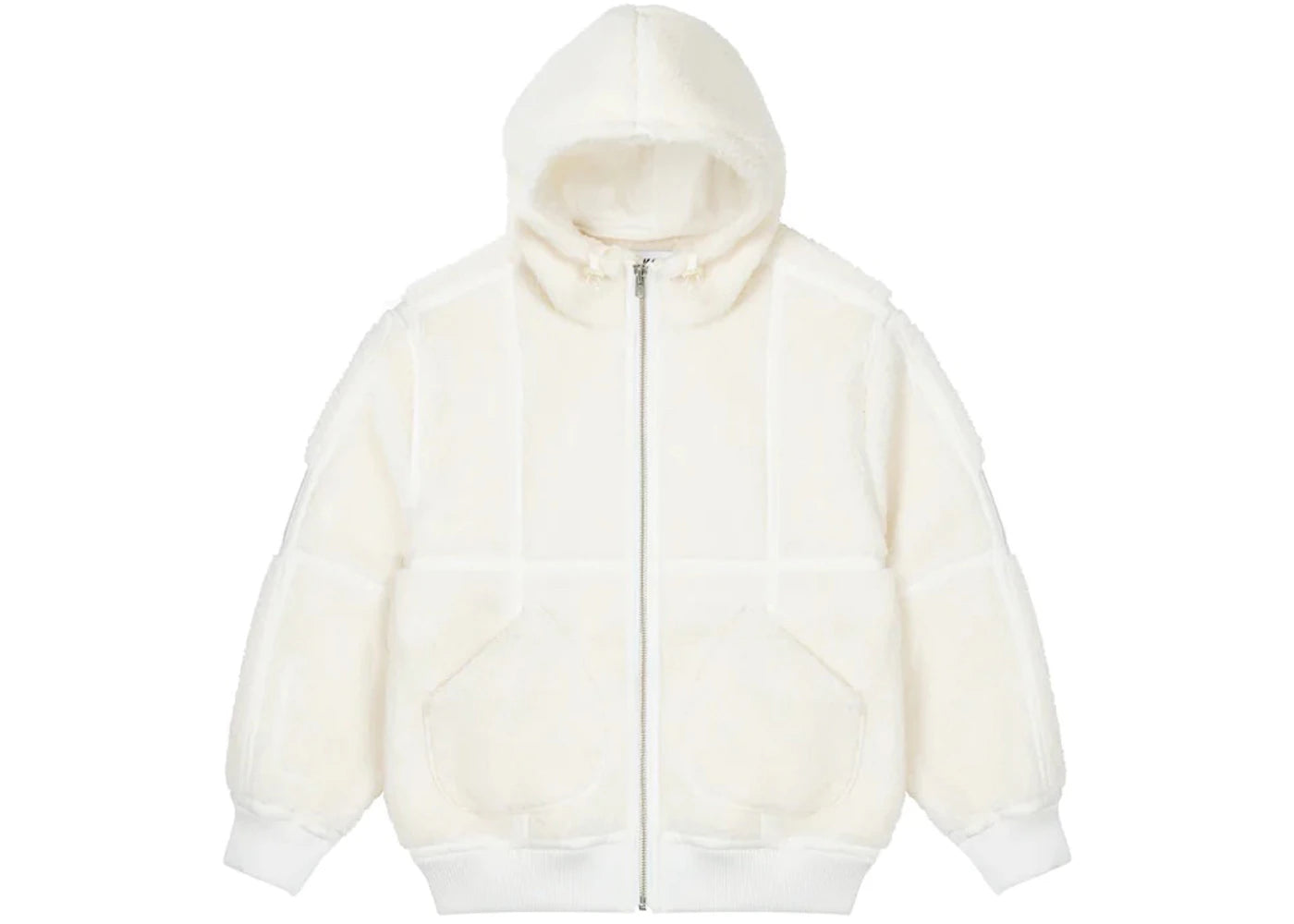 Palace Sherpa Hooded Jacket Off White