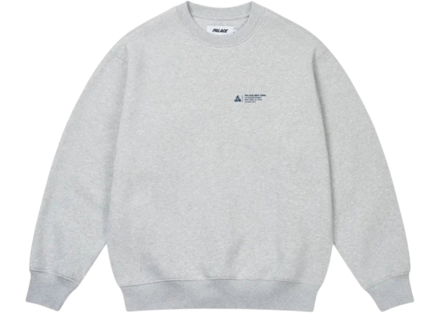 Palace Shop Locator Crew Grey Marl