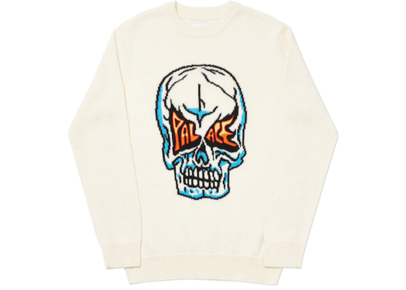 Palace Skull Knit White