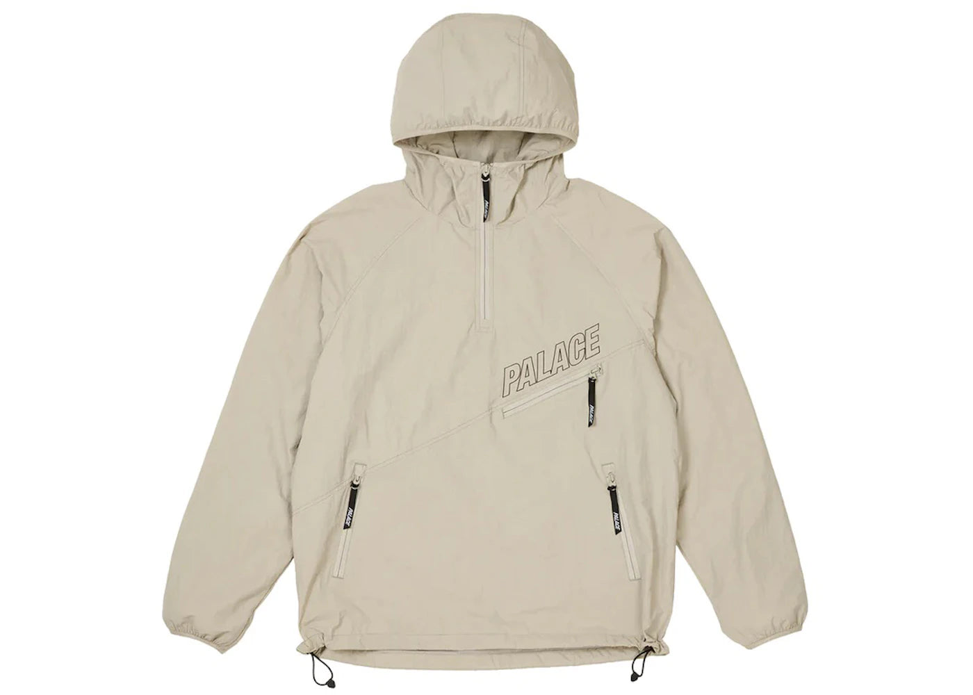 Palace Slant Zip Shell Jacket Grey