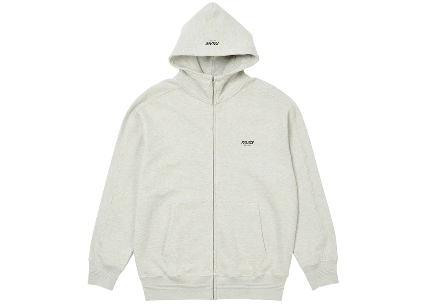 Palace Slub Zig Zag Hood Grey Marl