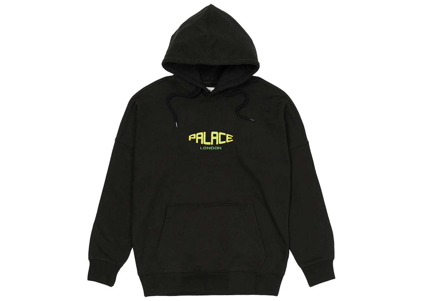 Palace Spaced Logo Drop Shoulder Hood Black