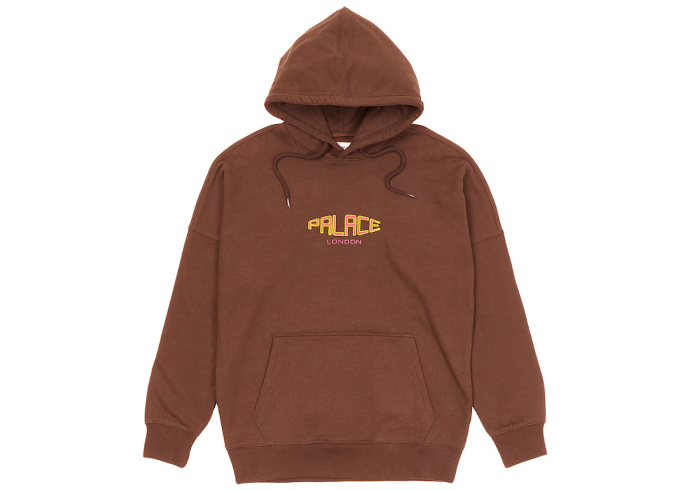 Palace Spaced Logo Drop Shoulder Hood Brown