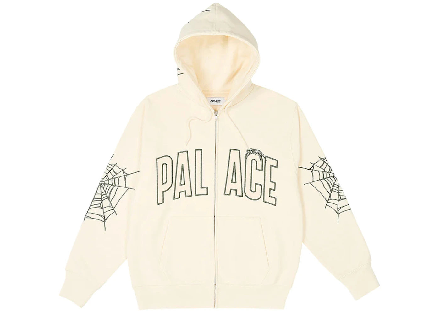 Palace Spider Zip Hood Soft White