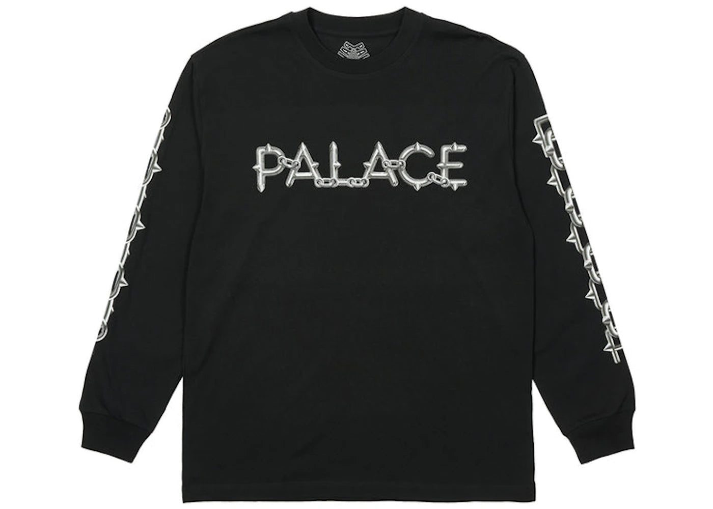 Palace Spike L/S Tee Black