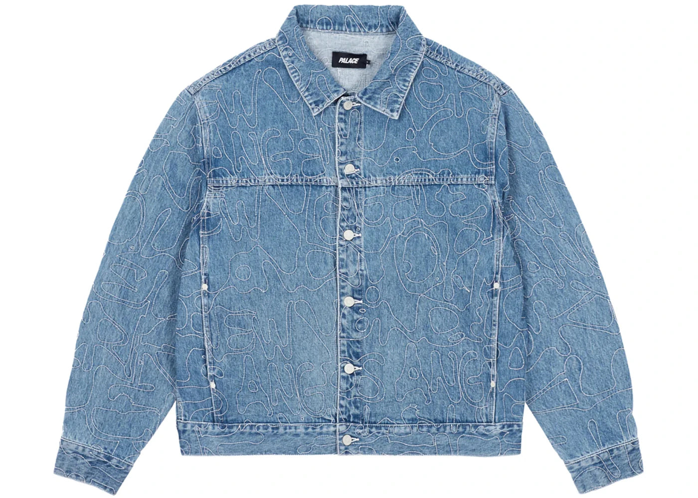 Palace Splat Denim Jacket Stone Wash