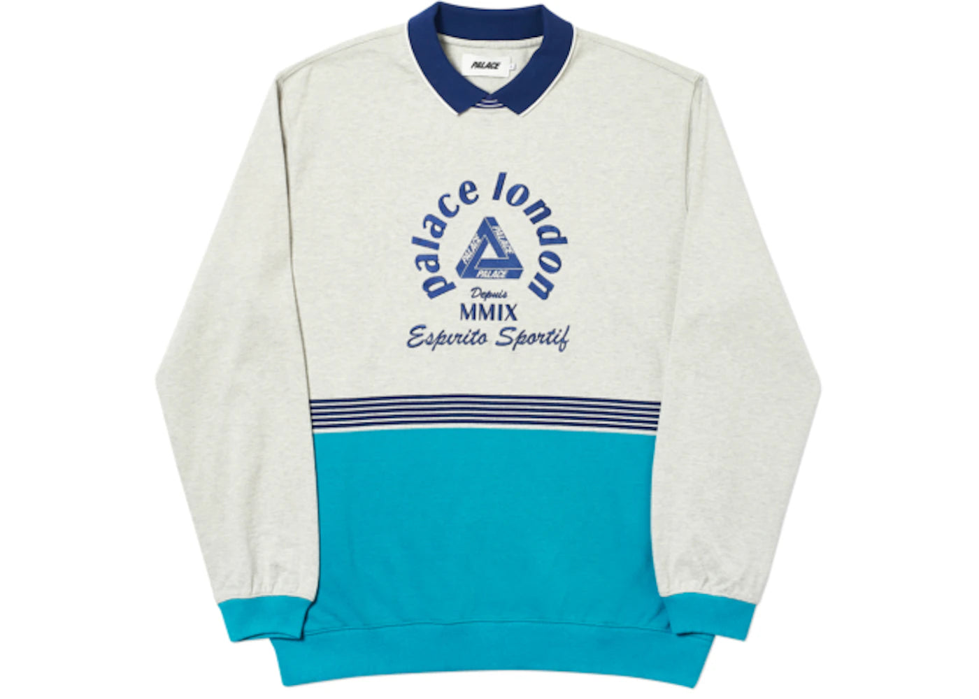 Palace Sportif Crew Grey Marl/Teal