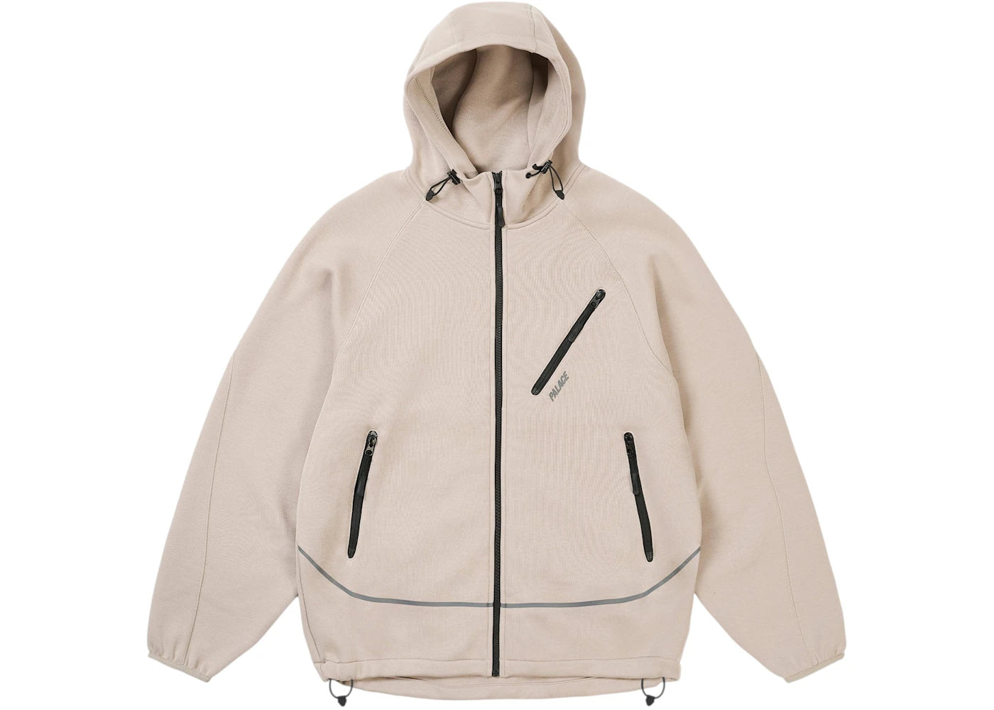 Palace Sporty Zip Hoodie Concrete Gray