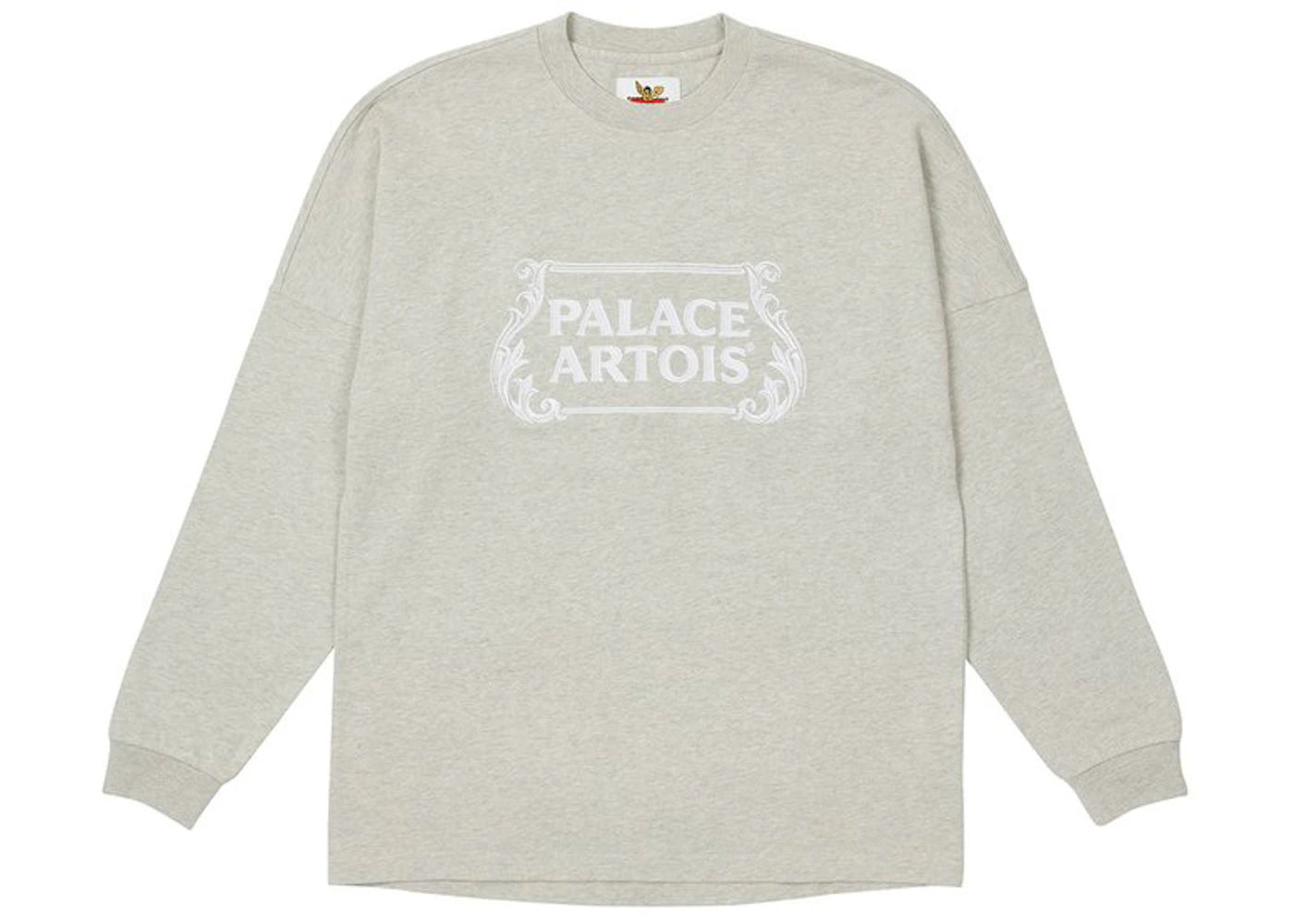 Palace Stella Artois Drop Shoulder Longsleeve Grey Marl