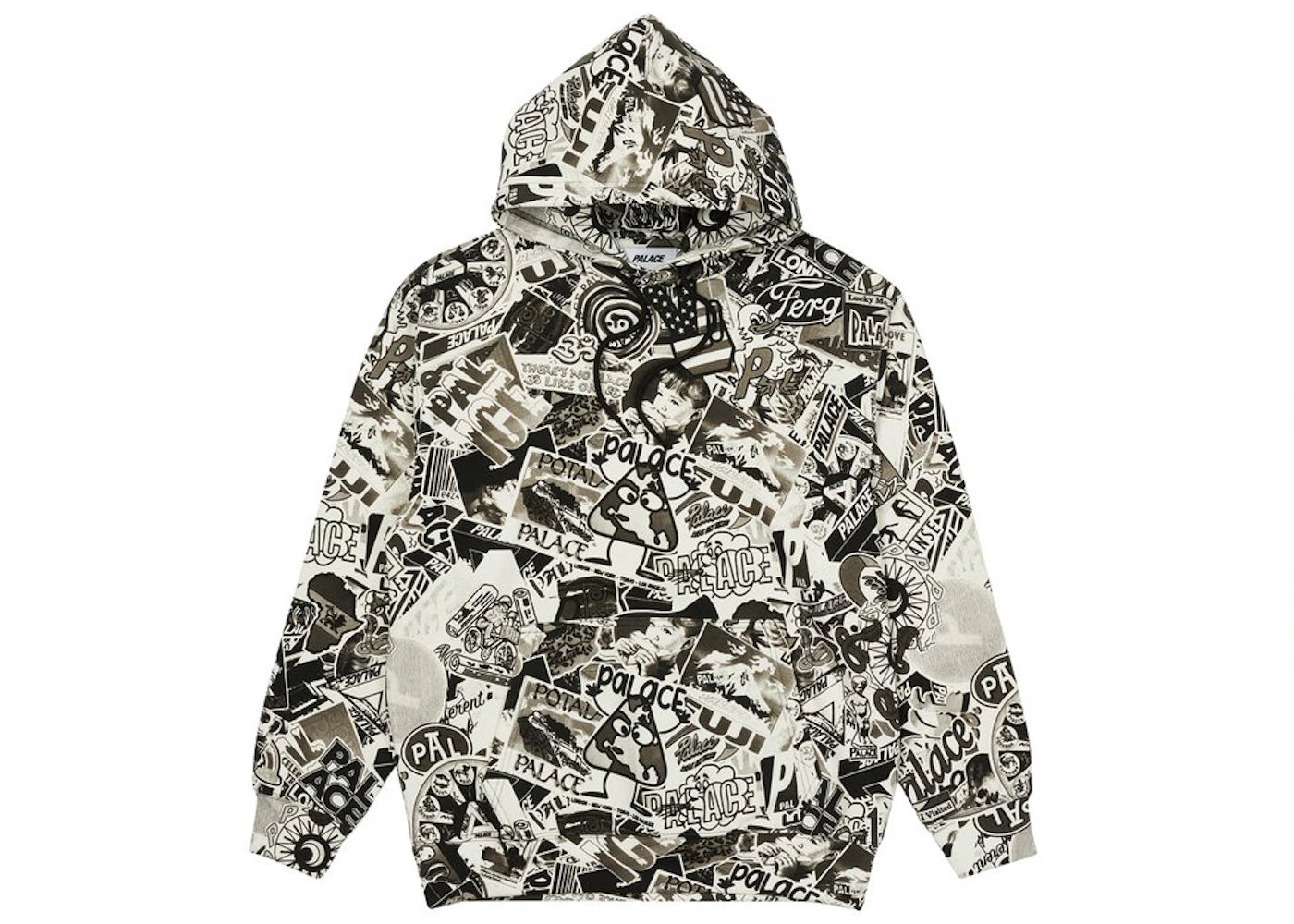 Palace Sticker Pack Hood Black/White