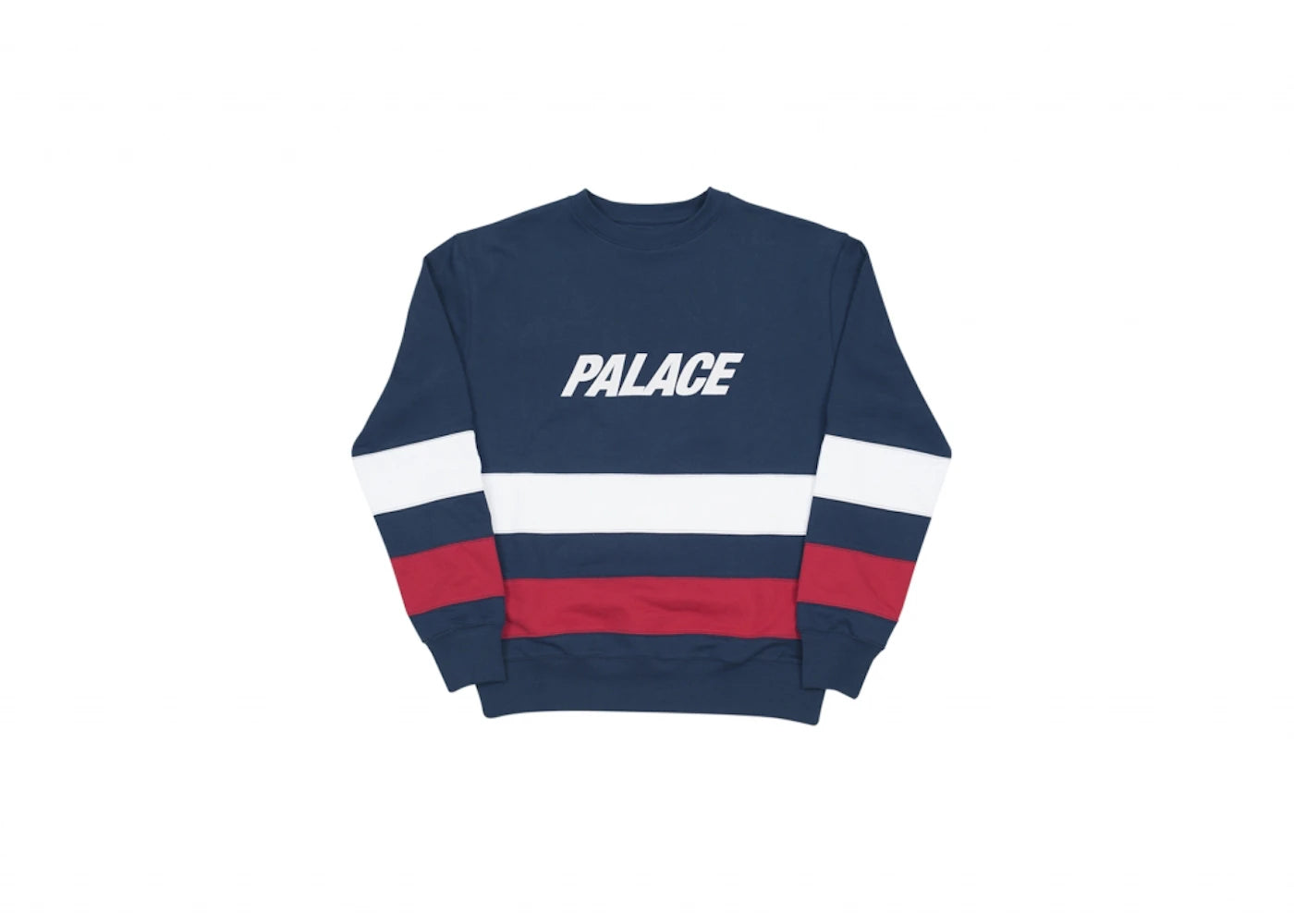 Palace Stripe Panel Crew Navy