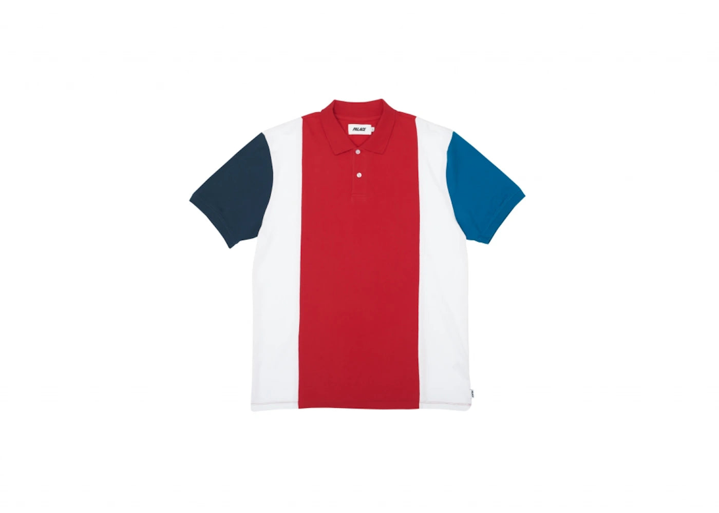 Palace Stripe Panel Polo White/Red/Navy