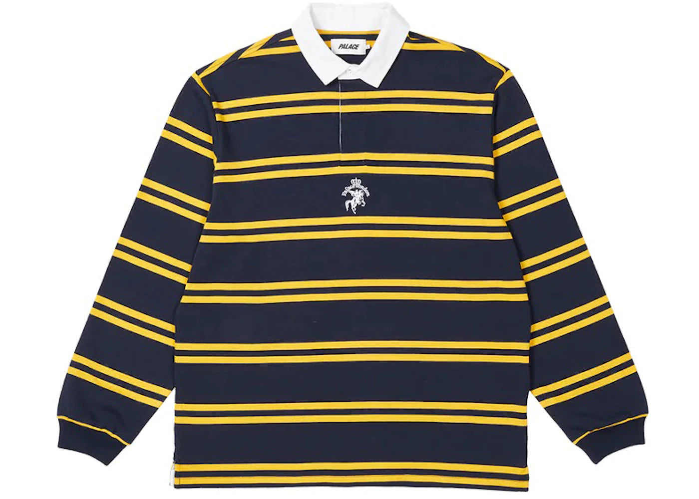 Palace Stripe Rugby Navy/Yellow