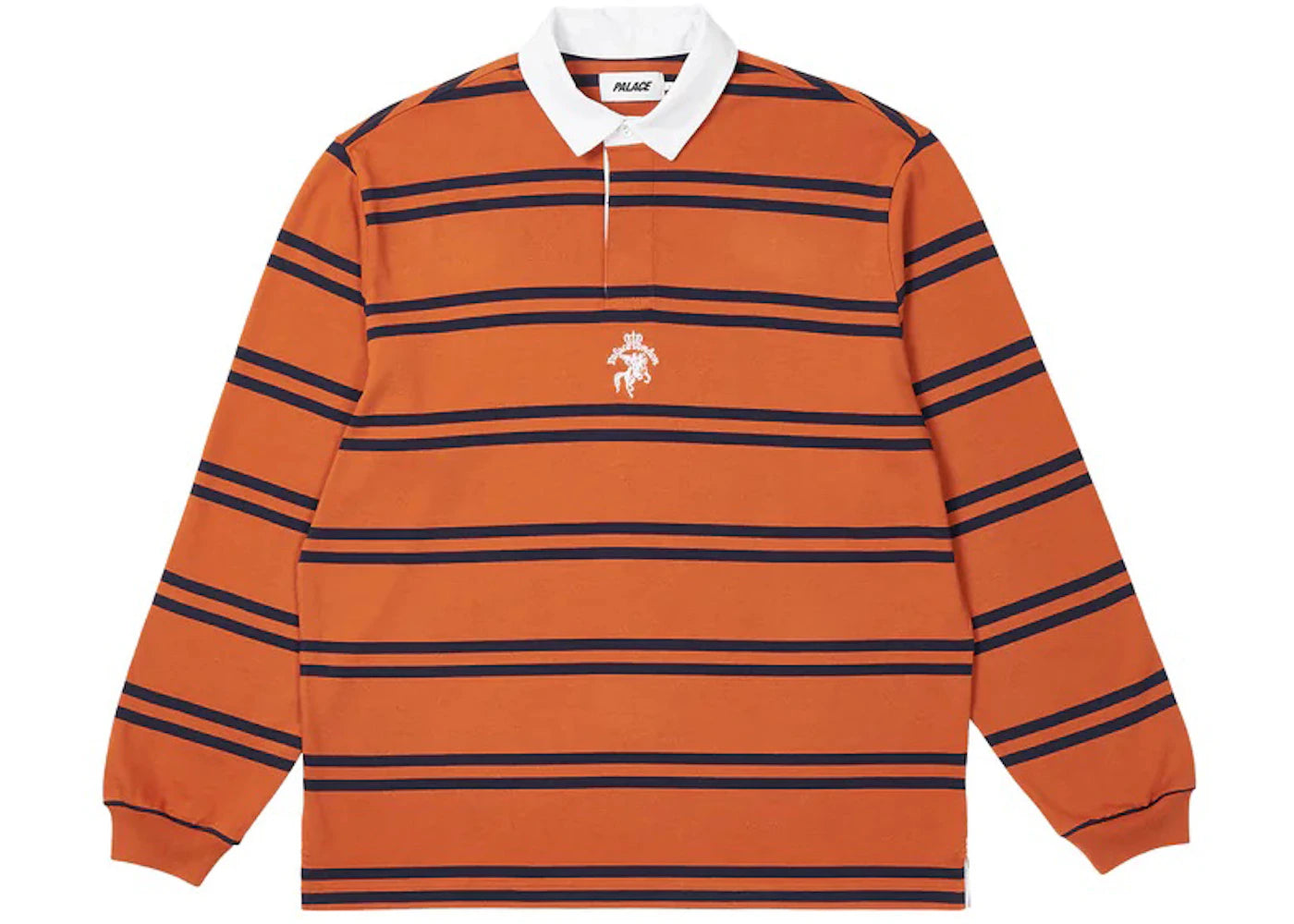 Palace Stripe Rugby Orange/Navy