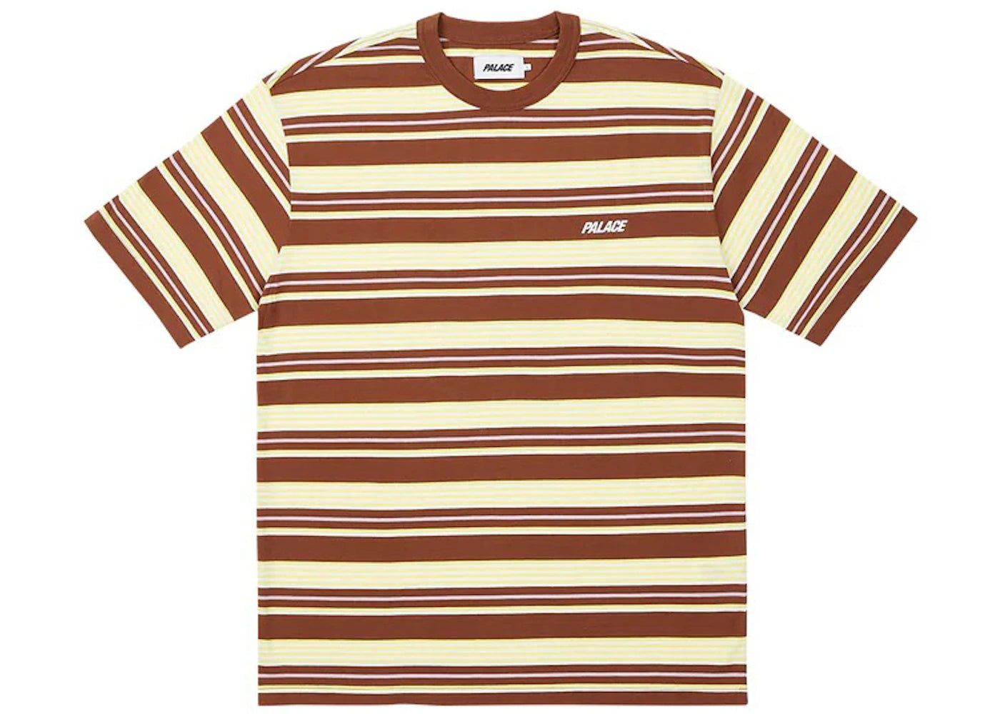 Palace Stripe T-shirt Brown