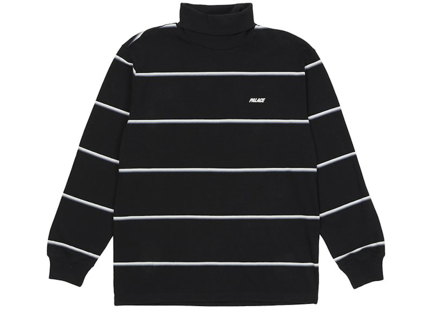 Palace Striped Turtleneck Black