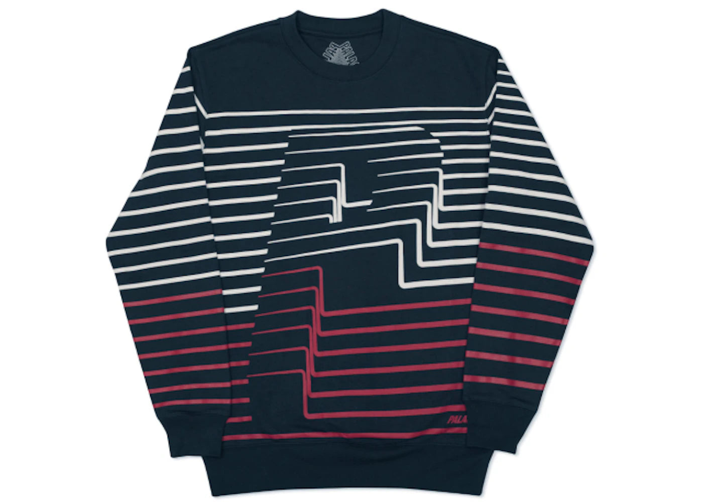 Palace Striper Crew Navy