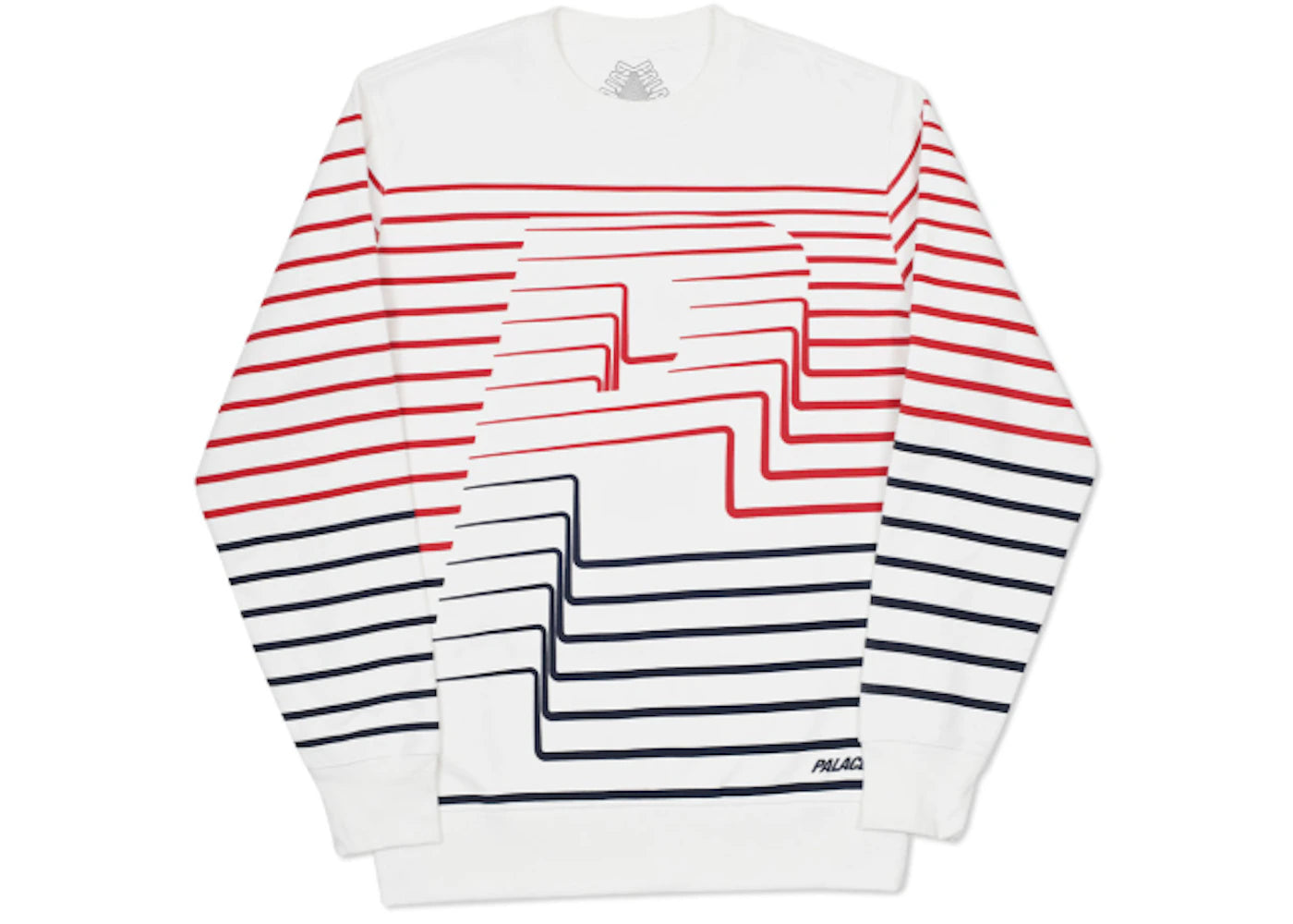 Palace Striper Crew White