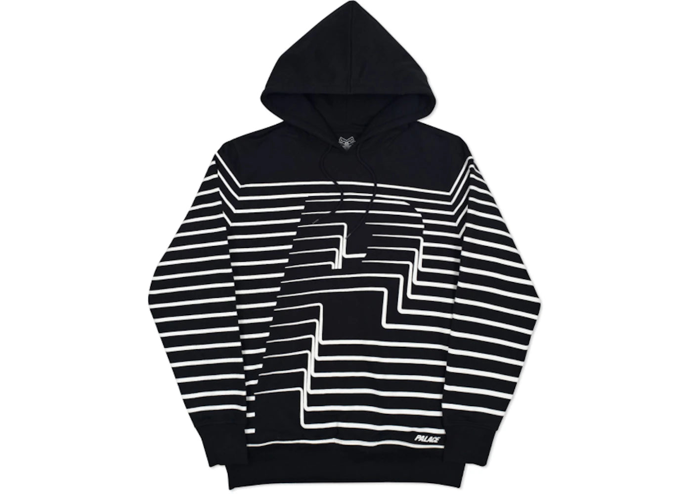 Palace Striper Hood Black