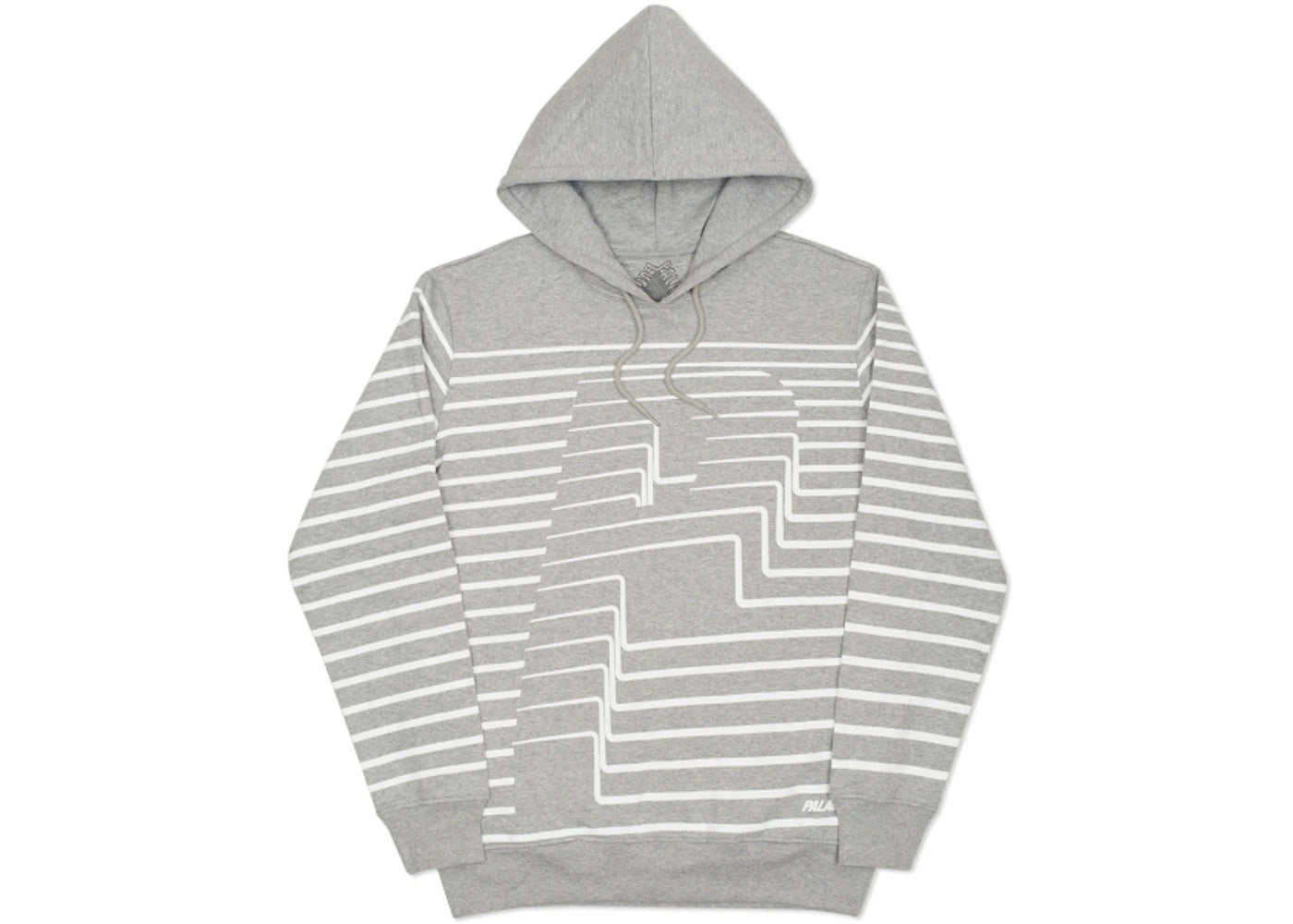 Palace Striper Hood Grey Marl