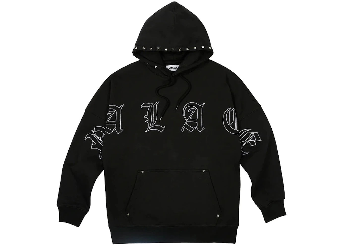 Palace Stud Hood Black