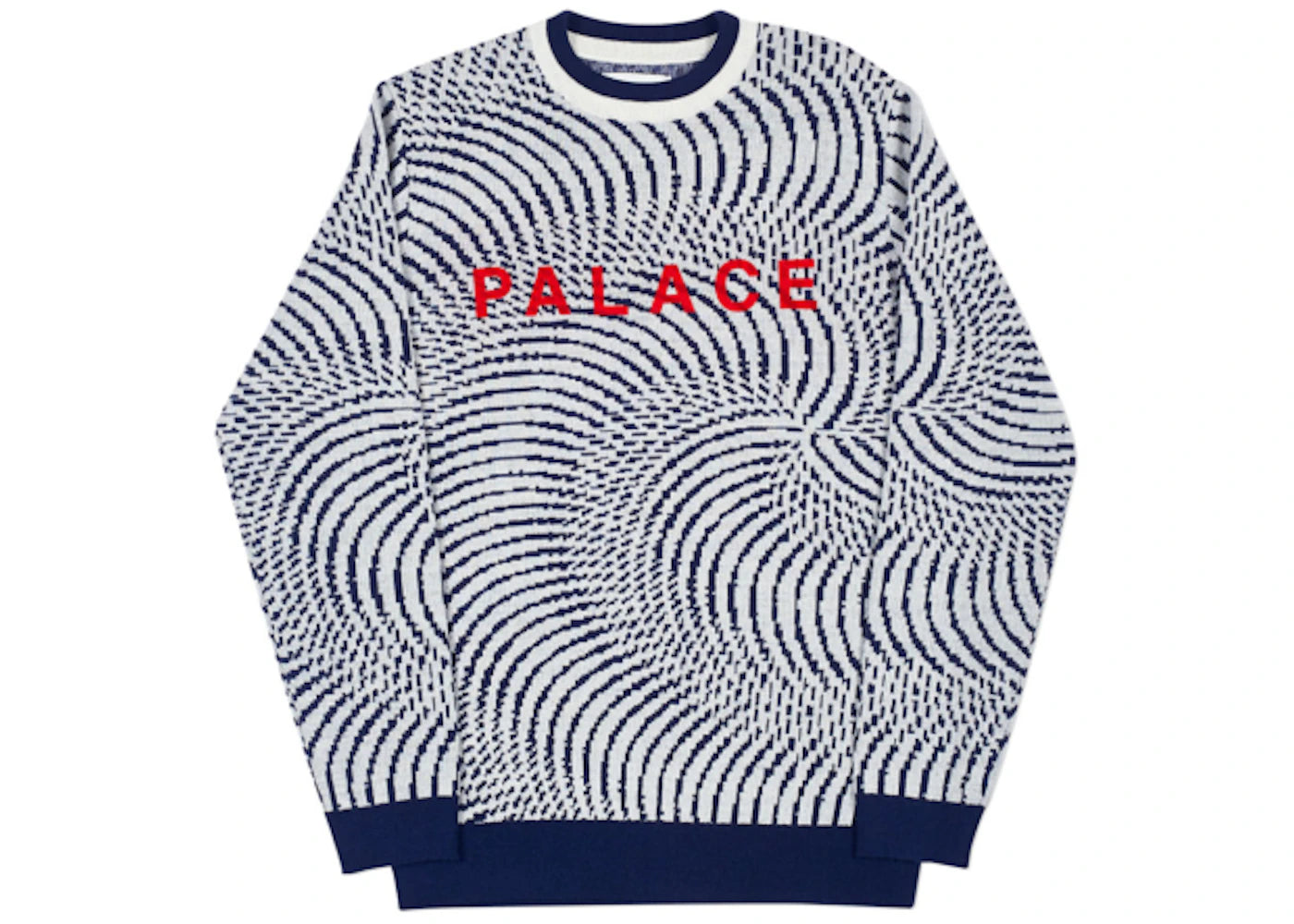 Palace Swirly Wurly Knit Navy/White