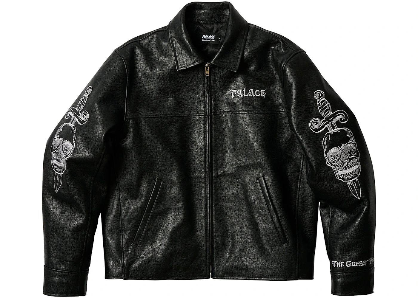 Palace TGF Leather Jacket Black
