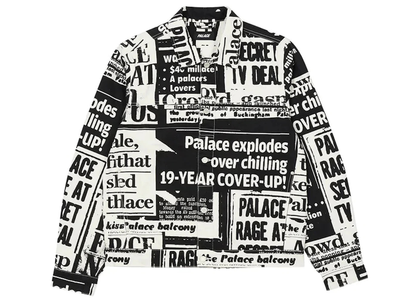 Palace Tabloid Denim Jacket Black