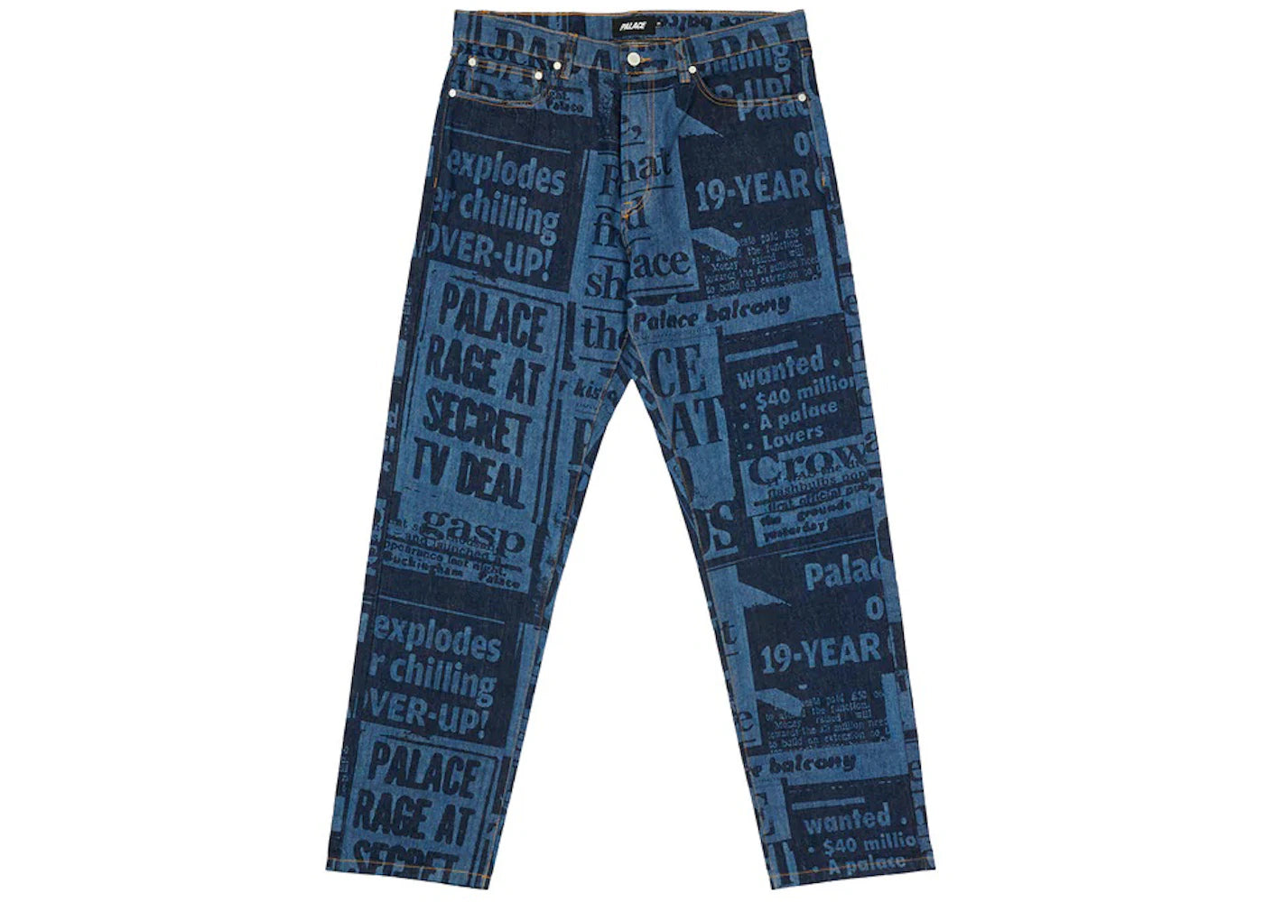 Palace Tabloid Denim Jean Blue