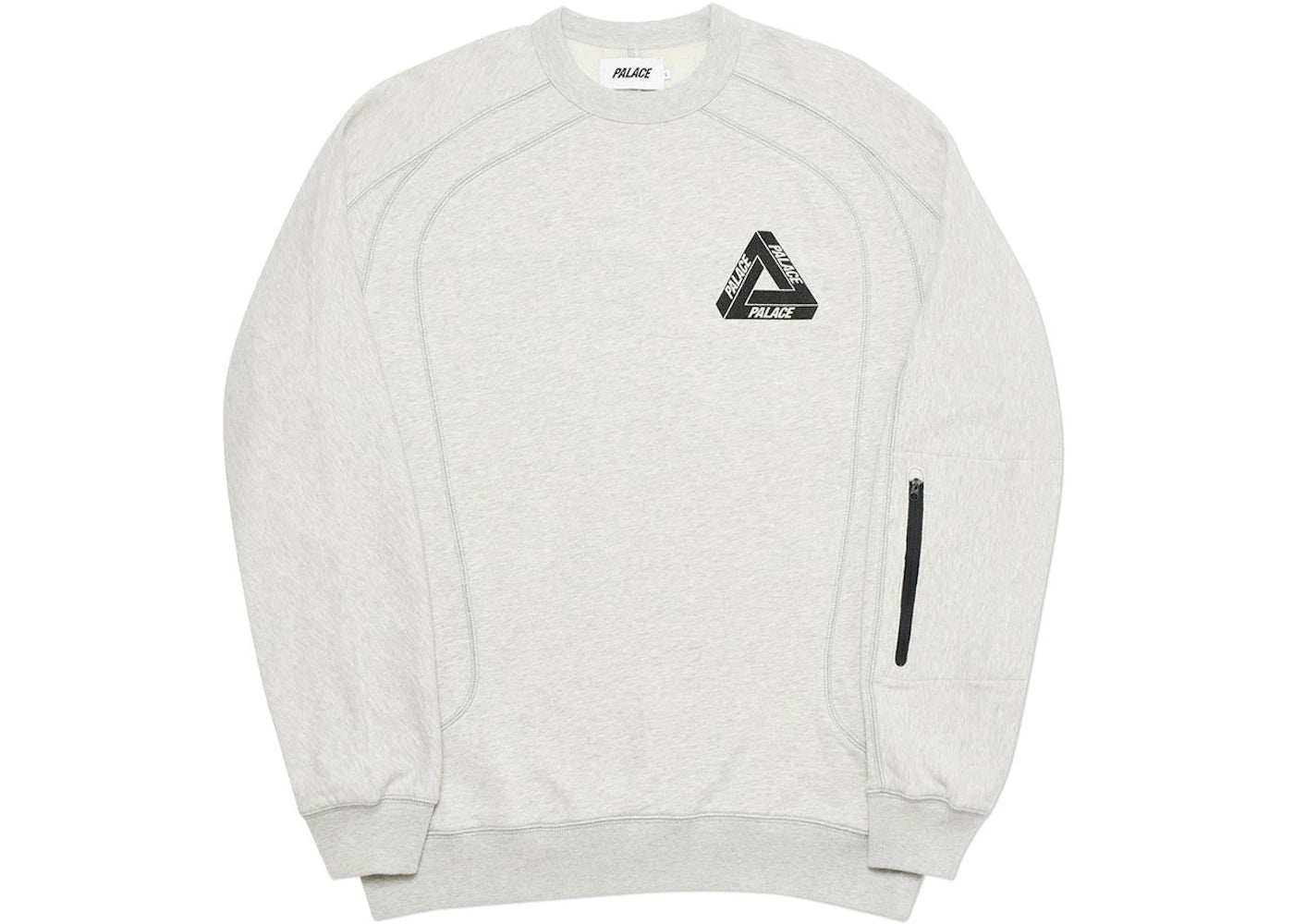 Palace Techie Ferg Crew Grey Marl