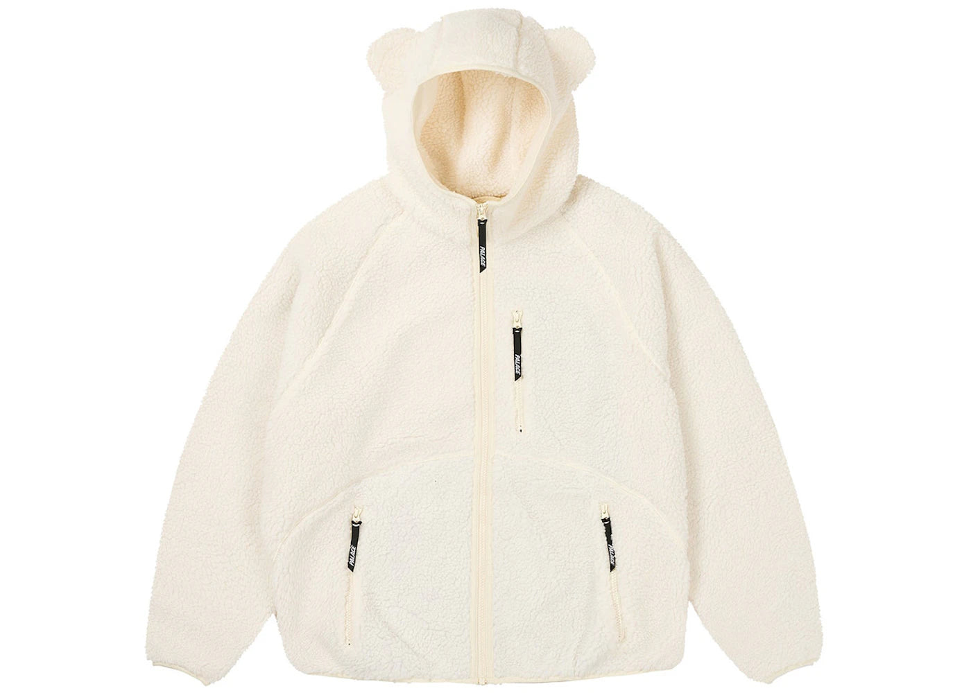 Palace Teddy Fleece Jacket Soft White