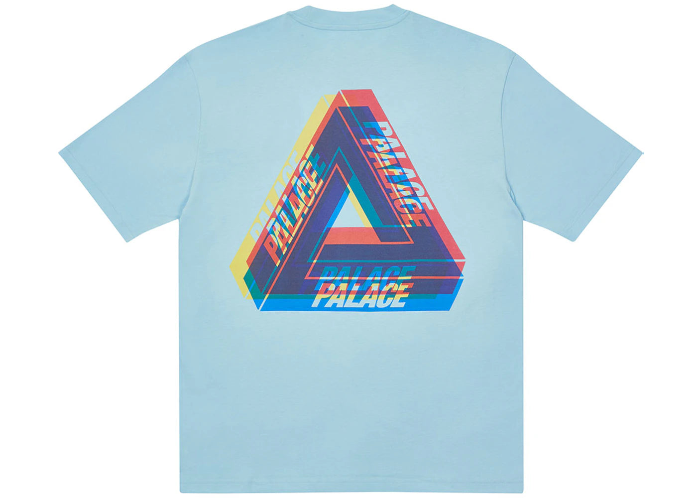 Palace Tri-Ferg Colour Blur T-shirt Pale Blue