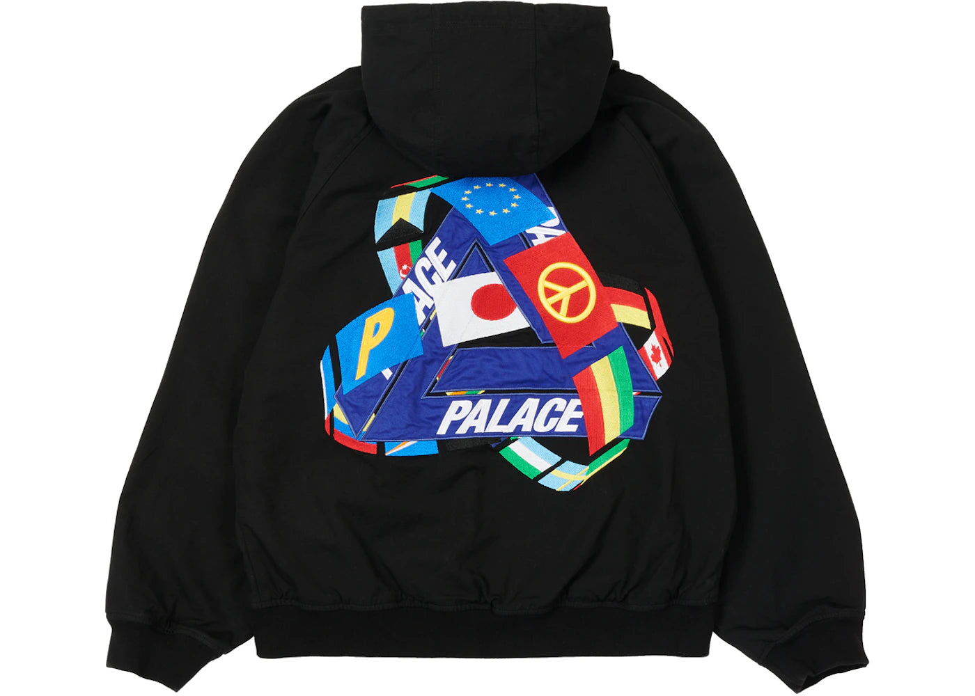 Palace Tri-Flag Hooded Jacket Black
