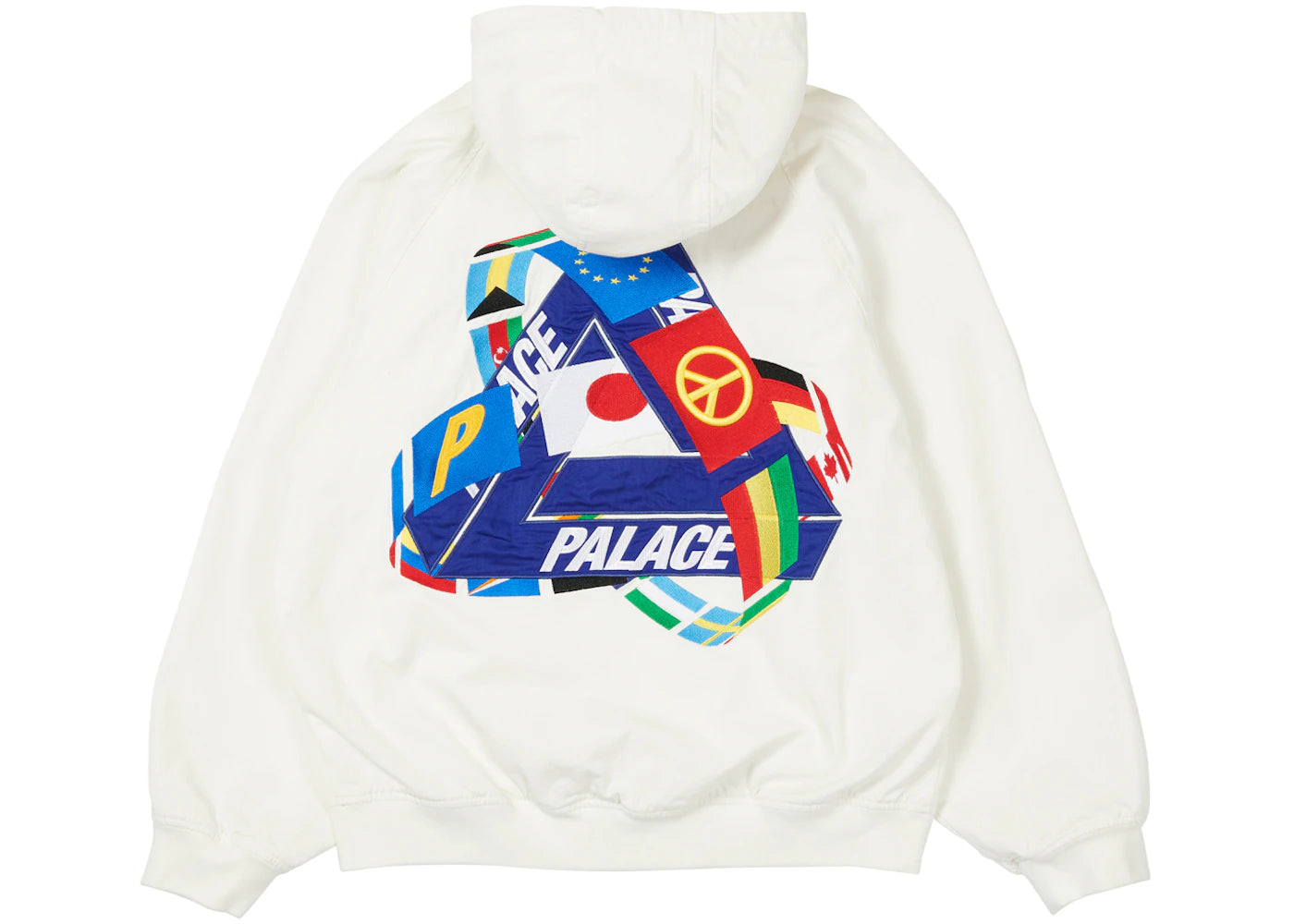 Palace Tri-Flag Hooded Jacket White