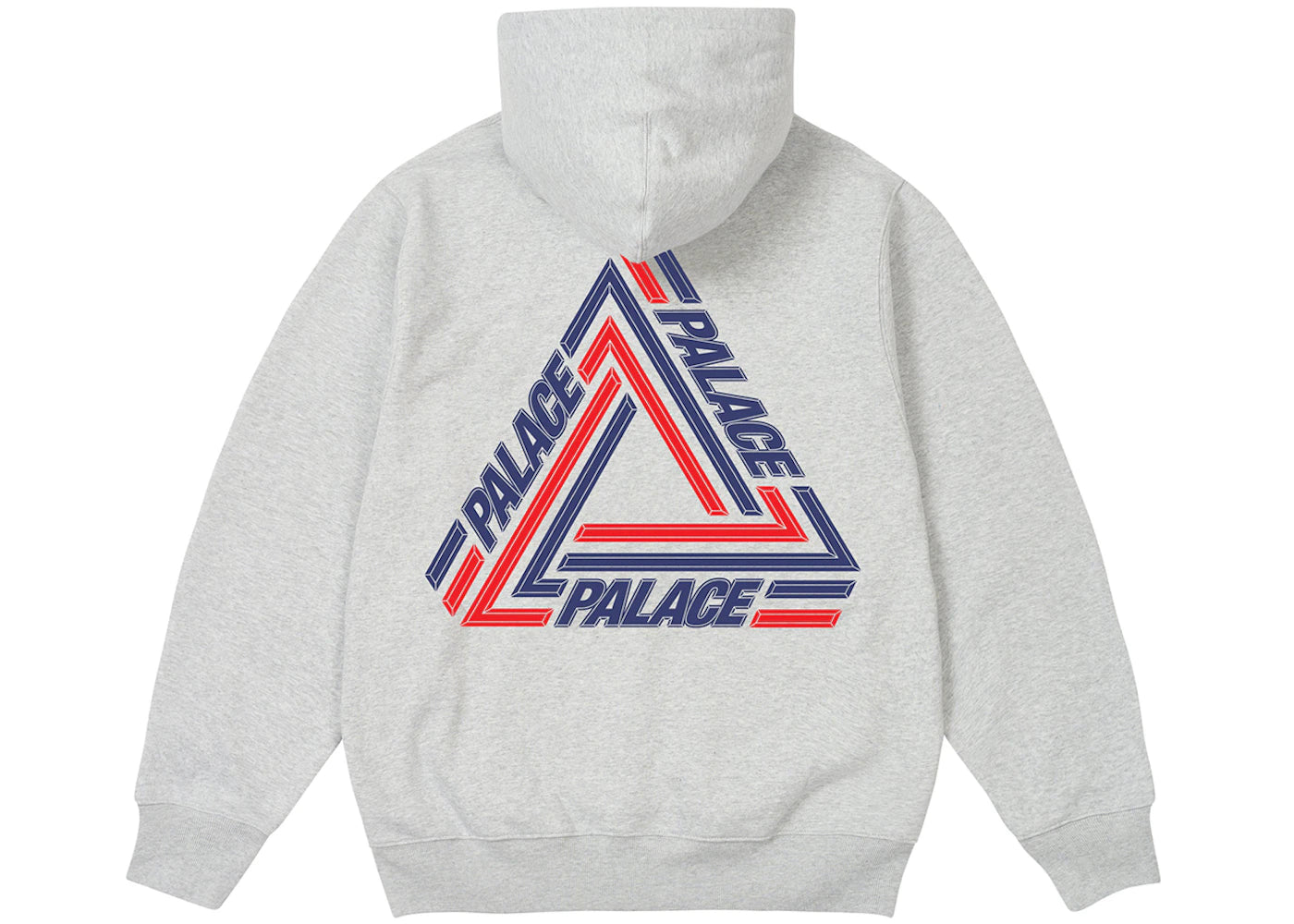 Palace Tri-Line Hood Grey Marl