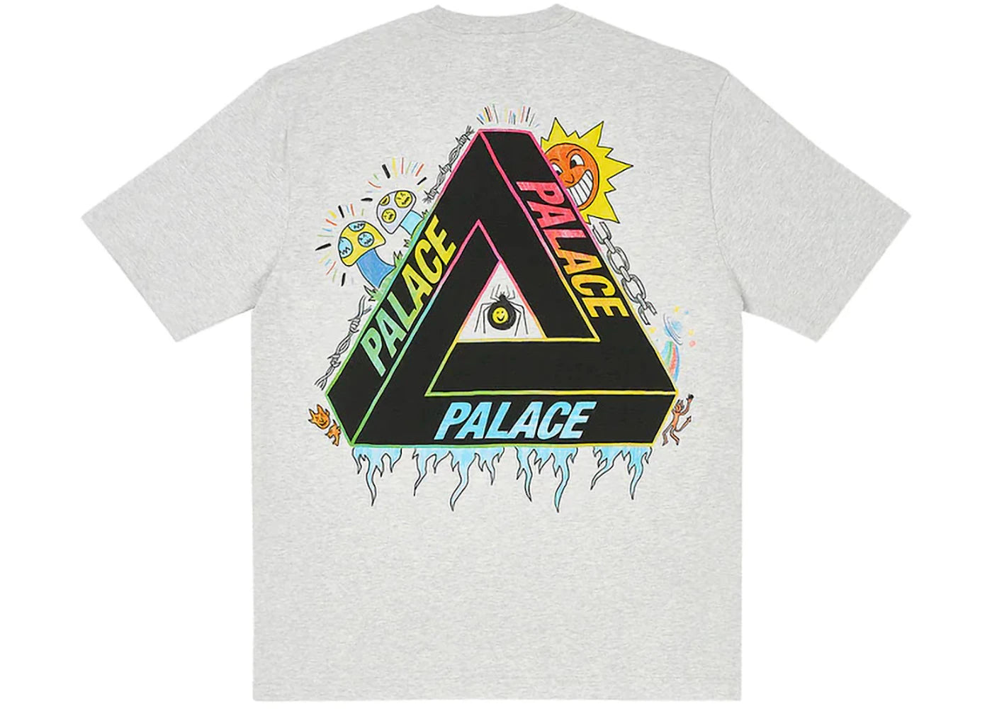 Palace Tri-Lottie T-Shirt Grey Marl