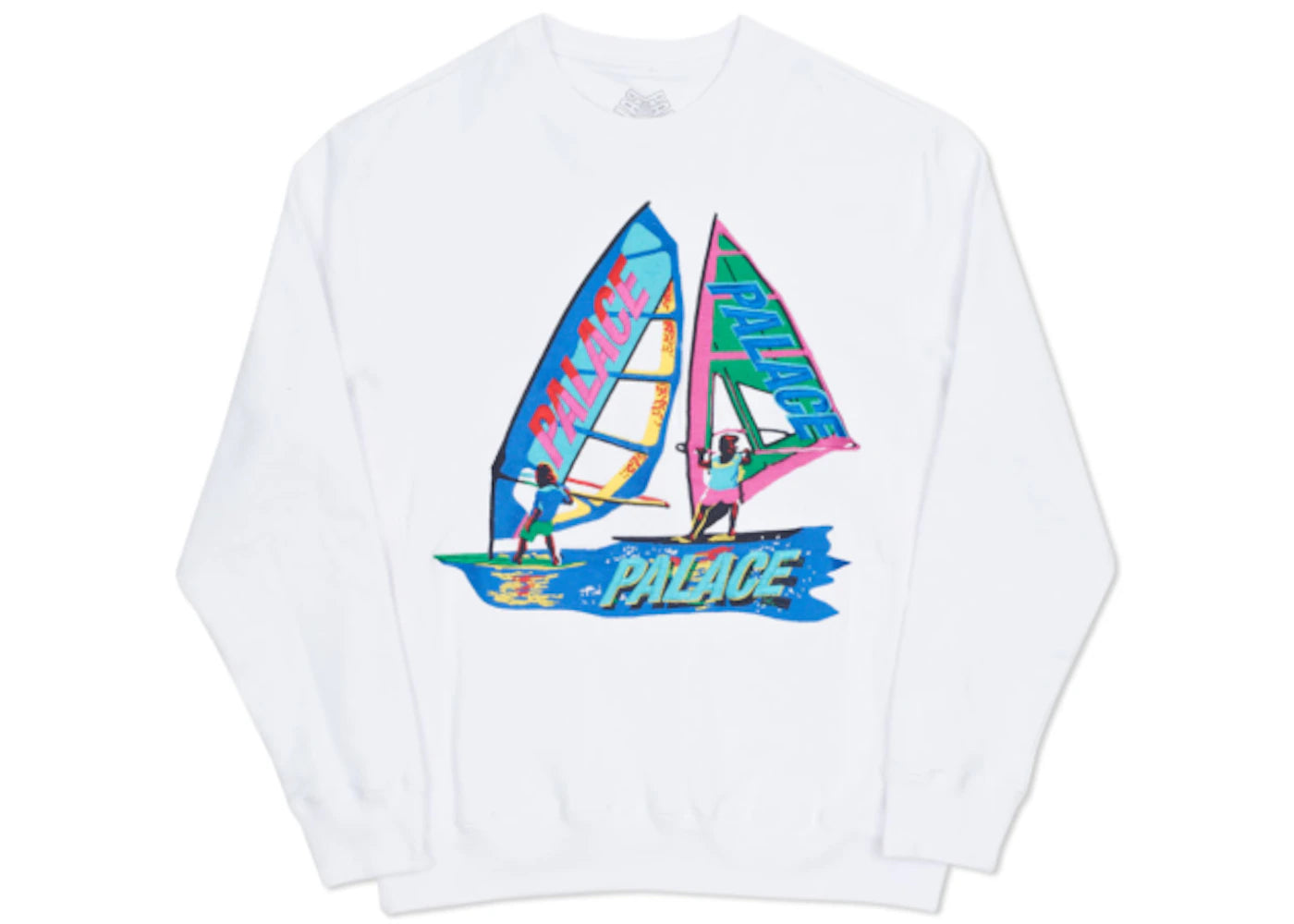 Palace Tri-Sail Crew White