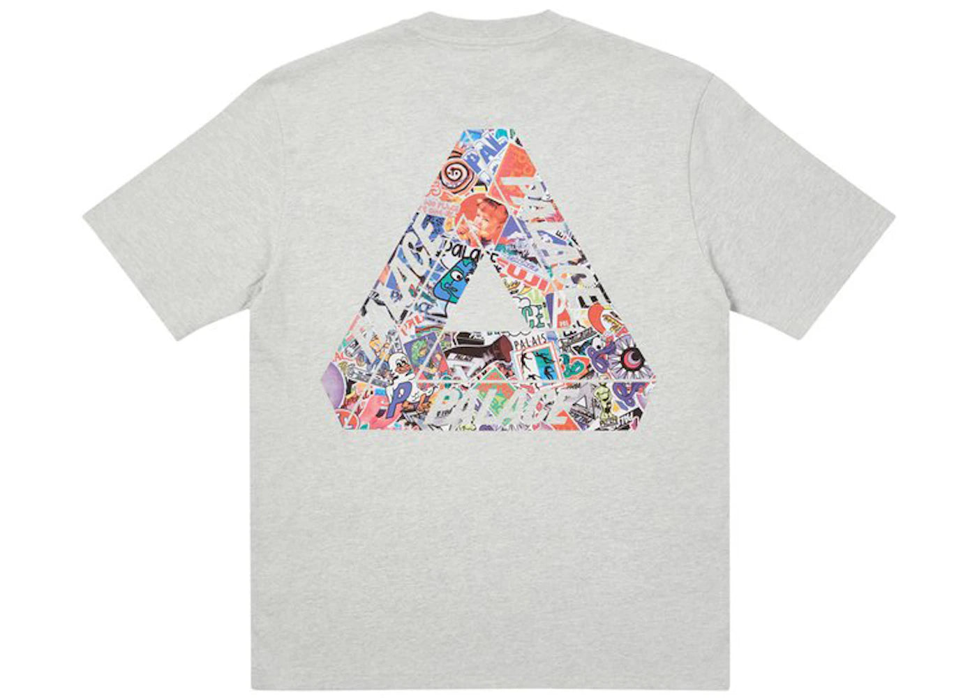 Palace Tri-Sticker Pack T-shirt Grey Marl