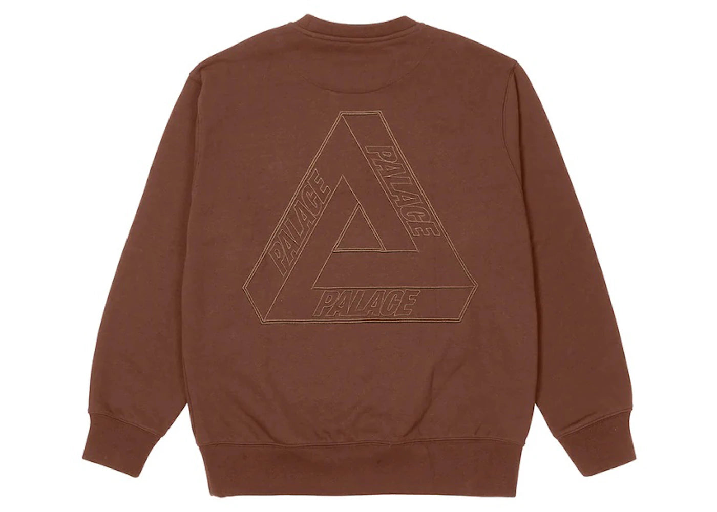 Palace Tri-Stitch Crew Brown