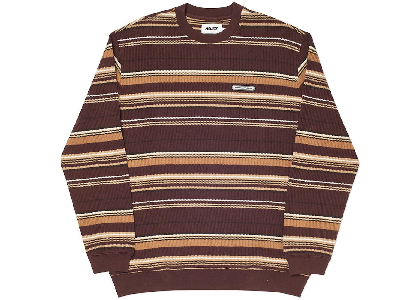 Palace Trim Rib Crew Brown